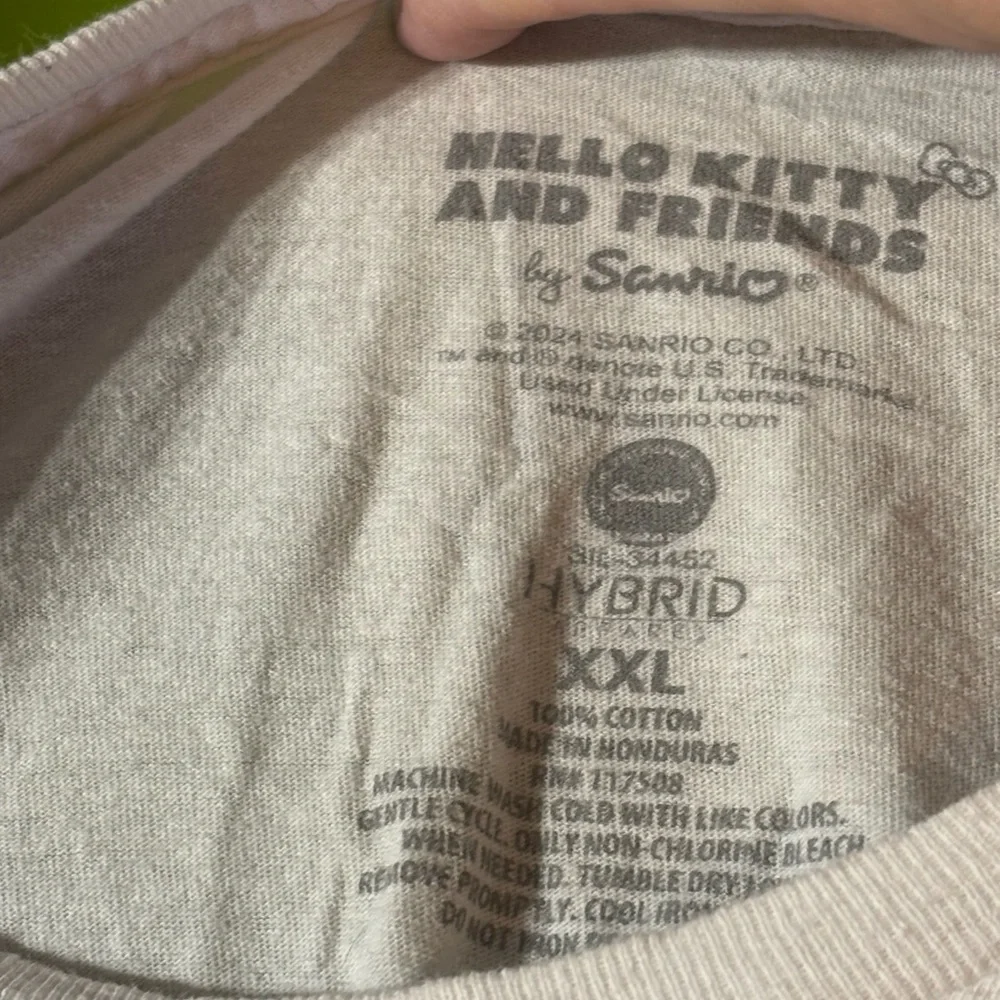 Sanrio Hello Kitty Pink and White Short Sleeve Tee - Picture 2 of 3